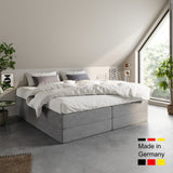 Home Collective Boxspringbett Polsterbett Bett mit Matratzenauswahl (Bonnell H2 / Kaltschaum H3), gepolstertes Kopfteil (optional), Microvelours | Verfügbare Größen: 90x200, 100x200, 120x200, 140x200, 160x200, 180x200, 200x200