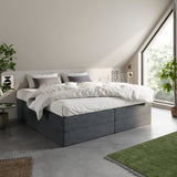 Home Collective Boxspringbett Polsterbett Bett mit Matratzenauswahl (Bonnell H2 / Kaltschaum H3), gepolstertes Kopfteil (optional), Microvelours | Verfügbare Größen: 90x200, 100x200, 120x200, 140x200, 160x200, 180x200, 200x200