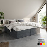 Home Collective Boxspringbett Polsterbett Bett mit Matratzenauswahl (Bonnell H2 / Kaltschaum H3), gepolstertes Kopfteil (optional), Microvelours | Verfügbare Größen: 90x200, 100x200, 120x200, 140x200, 160x200, 180x200, 200x200