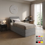 Home Collective Boxspringbett Polsterbett Bett mit Matratzenauswahl (Bonnell H2 / Kaltschaum H3), gepolstertes Kopfteil (optional), Microvelours | Verfügbare Größen: 90x200, 100x200, 120x200, 140x200, 160x200, 180x200, 200x200