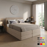 Home Collective Boxspringbett Polsterbett Bett mit Matratzenauswahl (Bonnell H2 / Kaltschaum H3), gepolstertes Kopfteil (optional), Microvelours | Verfügbare Größen: 90x200, 100x200, 120x200, 140x200, 160x200, 180x200, 200x200