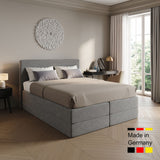Home Collective Boxspringbett Polsterbett Bett mit Matratzenauswahl (Bonnell H2 / Kaltschaum H3), gepolstertes Kopfteil (optional), Microvelours | Verfügbare Größen: 90x200, 100x200, 120x200, 140x200, 160x200, 180x200, 200x200