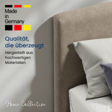 Home Collective Boxspringbett Polsterbett Bett mit Matratzenauswahl (Bonnell H2 / Kaltschaum H3), gepolstertes Kopfteil (optional), Microvelours | Verfügbare Größen: 90x200, 100x200, 120x200, 140x200, 160x200, 180x200, 200x200