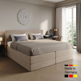 Home Collective Boxspringbett Polsterbett Bett mit Matratzenauswahl (Bonnell H2 / Kaltschaum H3), gepolstertes Kopfteil (optional), Microvelours | Verfügbare Größen: 90x200, 100x200, 120x200, 140x200, 160x200, 180x200, 200x200