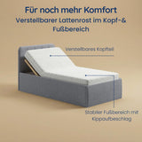 Home Collective Polsterbett 100x200 | 120x200 | 140x200 | 160x200 | 180x200 | 200x200 Doppelbett Bett mit verstellbarem Lattenrost & Stauraum