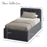 Home Collective Polsterbett 100x200 | 120x200 | 140x200 | 160x200 | 180x200 | 200x200 Doppelbett Bett mit verstellbarem Lattenrost & Stauraum