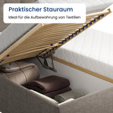Home Collective Polsterbett 100x200 | 120x200 | 140x200 | 160x200 | 180x200 | 200x200 Doppelbett Bett mit verstellbarem Lattenrost & Stauraum