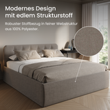 Home Collective Polsterbett 100x200 | 120x200 | 140x200 | 160x200 | 180x200 | 200x200 Doppelbett Bett mit verstellbarem Lattenrost & Stauraum