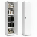 Armoire polyvalente, 40 cm de largeur et 180 cm de hauteur avec quatre étagères, armoire de rangement étroite en bois MDF