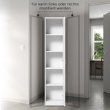 Armoire polyvalente, 40 cm de largeur et 180 cm de hauteur avec quatre étagères, armoire de rangement étroite en bois MDF