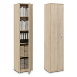 Armoire polyvalente, 40 cm de largeur et 180 cm de hauteur avec quatre étagères, armoire de rangement étroite en bois MDF