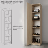 Armoire polyvalente, 40 cm de largeur et 180 cm de hauteur avec quatre étagères, armoire de rangement étroite en bois MDF