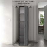 Armoire polyvalente, 40 cm de largeur et 180 cm de hauteur avec quatre étagères, armoire de rangement étroite en bois MDF