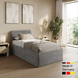 Home Collective Polsterbett Doppelbett Bett mit verstellbarem Lattenrost & Stauraum, wählbare Matratze (Federkern H2 / Kaltschaum H3) viele Größen verfügbar Kordstoff