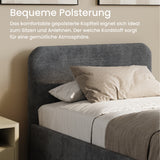 Home Collective Polsterbett Doppelbett Bett mit verstellbarem Lattenrost & Stauraum, wählbare Matratze (Federkern H2 / Kaltschaum H3) viele Größen verfügbar Kordstoff