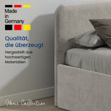 Home Collective Polsterbett Doppelbett Bett mit verstellbarem Lattenrost & Stauraum, wählbare Matratze (Federkern H2 / Kaltschaum H3) viele Größen verfügbar Kordstoff