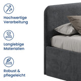 Home Collective Polsterbett Doppelbett Bett mit verstellbarem Lattenrost & Stauraum, wählbare Matratze (Federkern H2 / Kaltschaum H3) viele Größen verfügbar Kordstoff