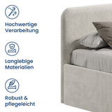 Home Collective Polsterbett Doppelbett Bett mit verstellbarem Lattenrost & Stauraum, wählbare Matratze (Federkern H2 / Kaltschaum H3) viele Größen verfügbar Kordstoff