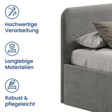 Home Collective Polsterbett Doppelbett Bett mit verstellbarem Lattenrost & Stauraum, wählbare Matratze (Federkern H2 / Kaltschaum H3) viele Größen verfügbar Kordstoff