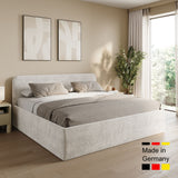 Home Collective Polsterbett Doppelbett Bett mit verstellbarem Lattenrost & Stauraum, wählbare Matratze (Federkern H2 / Kaltschaum H3) viele Größen verfügbar Kordstoff