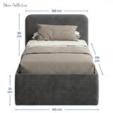 Home Collective Polsterbett Doppelbett Bett mit verstellbarem Lattenrost & Stauraum, viele Größen verfügbar Kordstoff, erhältlich in Hellbeige, Grau und Anthrazit