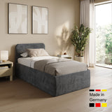 Home Collective Polsterbett Doppelbett Bett mit verstellbarem Lattenrost & Stauraum, viele Größen verfügbar Kordstoff, erhältlich in Hellbeige, Grau und Anthrazit