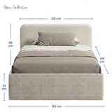 Home Collective Polsterbett Doppelbett Bett mit verstellbarem Lattenrost & Stauraum, viele Größen verfügbar Kordstoff, erhältlich in Hellbeige, Grau und Anthrazit