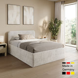 Home Collective Polsterbett Doppelbett Bett mit verstellbarem Lattenrost & Stauraum, viele Größen verfügbar Kordstoff, erhältlich in Hellbeige, Grau und Anthrazit