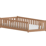 Kinderbett Bodenbett mit Rausfallschutz & Lattenrost Montessori Bett Bed Gitterbett Kinder Jugendbett Einzelbett | Verfügbare Größen: 80x160, 80x180, 90x190, 90x200, 120x200, 140x200 cm