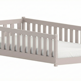 Kinderbett Bodenbett mit Rausfallschutz & Lattenrost Montessori Bett Bed Gitterbett Kinder Jugendbett Einzelbett | Verfügbare Größen: 80x160, 80x180, 90x190, 90x200, 120x200, 140x200 cm