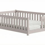 Kinderbett Bodenbett mit Rausfallschutz & Lattenrost Montessori Bett Bed Gitterbett Kinder Jugendbett Einzelbett | Verfügbare Größen: 80x160, 80x180, 90x190, 90x200, 120x200, 140x200 cm