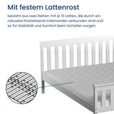 Home Collective Massivholzbett Einzelbett Doppelbett Kiefer Bettgestell mit Lattenrost & Kopfteil | 90x200 120x200 140x200 160x200 | Schlafzimmer Jugendzimmer Gästezimmer | Weiß & Natur