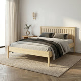 Home Collective Massivholzbett Doppelbett Bett Kiefer Naturholz Bettgestell mit Lattenrost & Kopfteil | 120x200 140x20 160x200 180x200 | Schlafzimmer Jugendzimmer Gästezimmer | Kiefer oder Eiche