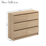 Commode 6 tiroirs 100 | 120 | 140 cm de large 78 hauteur commode armoire en bois blanc commode buffet buffet haut buffet chambre salon couloir organisateur de bureau
