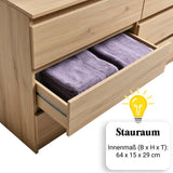 Commode 6 tiroirs 100 | 120 | 140 cm de large 78 hauteur commode armoire en bois blanc commode buffet buffet haut buffet chambre salon couloir organisateur de bureau