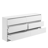 Commode 6 tiroirs 100 | 120 | 140 cm de large 78 hauteur commode armoire en bois blanc commode buffet buffet haut buffet chambre salon couloir organisateur de bureau
