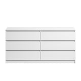 Commode 6 tiroirs 100 | 120 | 140 cm de large 78 hauteur commode armoire en bois blanc commode buffet buffet haut buffet chambre salon couloir organisateur de bureau