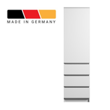 Home Collective Kleiderschrank Garderobenschrank Mehrzweckschrank Schrank | viel Stauraum mit 3 Schubladen & 2 Einlegeböden | Hochschrank Schlafzimmer Flur Büro | Möbel Organizer | 50x181x41 cm | weiß