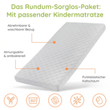 Hochbett 80x180 & 90x200 cm Kinderbett Hausbett Kinderhochbett Bett Mit Rausfallschutz, Leiter & Lattenrost | Kiefer-Massivholz | Weiß & Natur