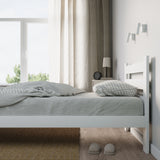 Lit en bois avec sommier à lattes, lit moderne, cadre de lit en pin massif, lit simple, lit en bois massif, classique Confortable et durable | Maison de campagne bohème scandinave