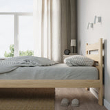 Lit en bois avec sommier à lattes, lit moderne, cadre de lit en pin massif, lit simple, lit en bois massif, classique Confortable et durable | Maison de campagne bohème scandinave