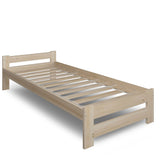 Lit en bois avec sommier à lattes, lit moderne, cadre de lit en pin massif, lit simple, lit en bois massif, classique Confortable et durable | Maison de campagne bohème scandinave