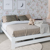 Lit en bois avec sommier à lattes, lit moderne, cadre de lit en pin massif, lit simple, lit en bois massif, classique Confortable et durable | Maison de campagne bohème scandinave