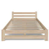 Lit en bois avec sommier à lattes, lit moderne, cadre de lit en pin massif, lit simple, lit en bois massif, classique Confortable et durable | Maison de campagne bohème scandinave