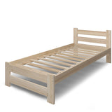 Lit en bois avec sommier à lattes, lit moderne, cadre de lit en pin massif, lit simple, lit en bois massif, classique Confortable et durable | Maison de campagne bohème scandinave