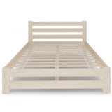 Lit en bois avec sommier à lattes, lit moderne, cadre de lit en pin massif, lit simple, lit en bois massif, classique Confortable et durable | Maison de campagne bohème scandinave