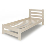 Lit en bois avec sommier à lattes, lit moderne, cadre de lit en pin massif, lit simple, lit en bois massif, classique Confortable et durable | Maison de campagne bohème scandinave
