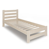 Lit en bois avec sommier à lattes, lit moderne, cadre de lit en pin massif, lit simple, lit en bois massif, classique Confortable et durable | Maison de campagne bohème scandinave