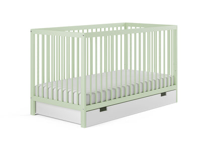 Kids Collective Babybett Kinderbett Gitterbett 60x120 und 70x140 cm höhenverstellbarer Lattenrost & herausnehmbare Sprossen stabiles Buchenholz | ab Geburt bis zum 3. Lebensjahr made in EU