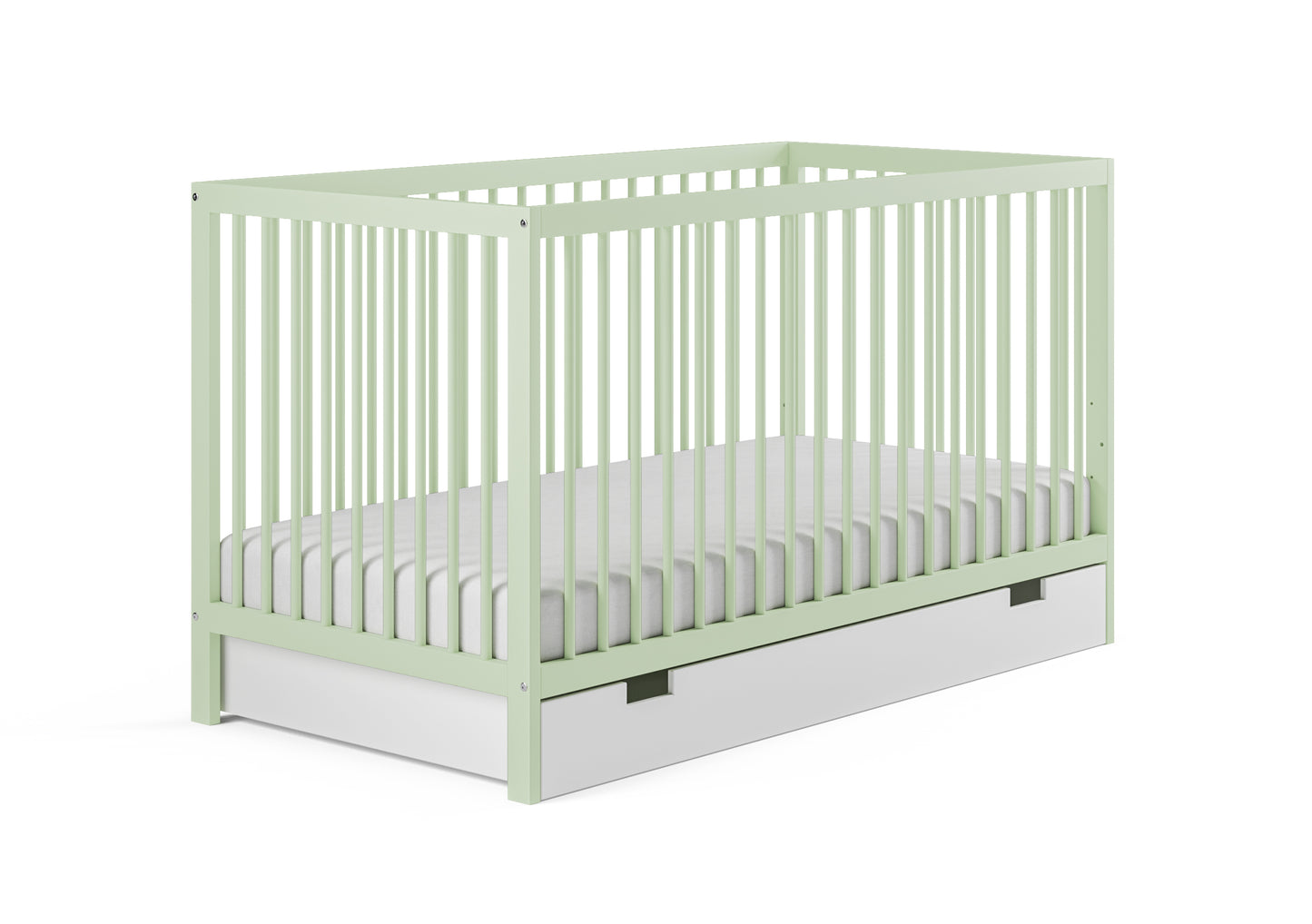 Kids Collective Babybett Kinderbett Gitterbett 60x120 und 70x140 cm höhenverstellbarer Lattenrost & herausnehmbare Sprossen stabiles Buchenholz | ab Geburt bis zum 3. Lebensjahr made in EU